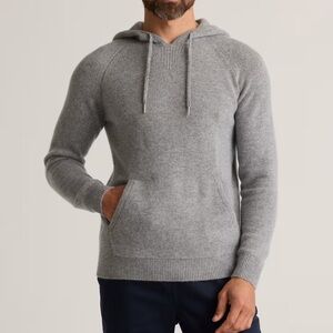 NWT Quince Men's Gray Cashmere Hoodie